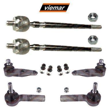 Imagem de Kit par terminal direcao + pivo + articulacao axial direito e esquerdo