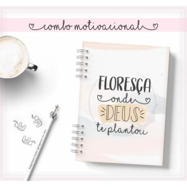 Imagem de Caderno Personalizado MOTIVACIONAL 60 Folhas 15,5x21,5 Cm - Mel'art Pa