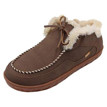 Imagem de Flojos Pantufa unissex forrada com tonga para adultos, Marrom/Goma, 14 Women/13 Men