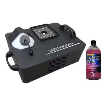 Imagem de Máquina De Fumaça 1500w 220v C/leds Rgb + Liquido - VORLANE, 220V