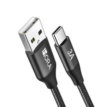 Imagem de Cabo De Carregamento 1Hora USB 2.0 A/C Macho 1,5M Preto - 3A