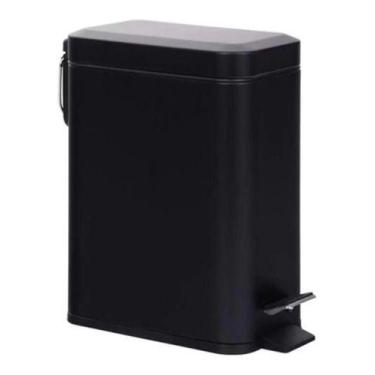Imagem de Lixeira Com Pedal - Preta - 6 Litros - Homy Deluxe, Preto