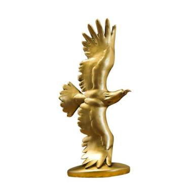 Imagem de ＫＬＫＣＭＳ Estátua de águia, ornamento de mesa de resina, estatueta de águia, objetos de decoração, escultura, artesanato de feng shui para armário, sala de, estilo B