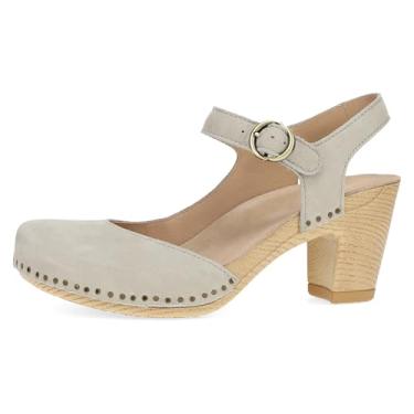 Imagem de Dansko Sandália feminina assimétrica com bico fechado Taytum – Couro de qualidade tratado com Scotchgard para resistência a manchas – Palmilha acolchoada e contornada para conforto o dia todo,