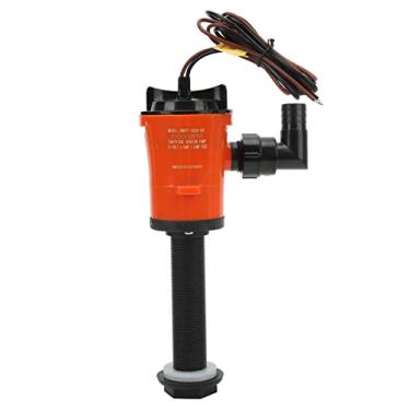 Imagem de FLEXMAN Bomba aeradora Livewell de 12V 7.0A, bomba aeradora de tanque de isca viva de 800 GPH, cartucho submersível com linha de 1 m para barco marítimo