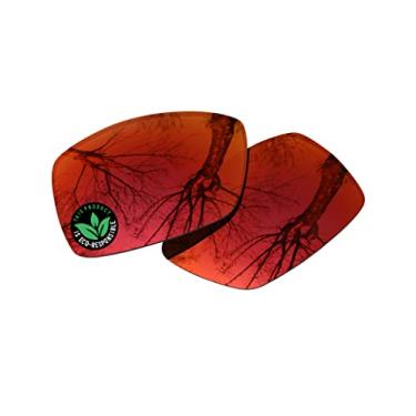 Imagem de Raydi Lentes de reposição de policarbonato para óculos de sol quadrados RayBan Liteforce RB4179 62 mm - Espelho vermelho fogo - Polarizado