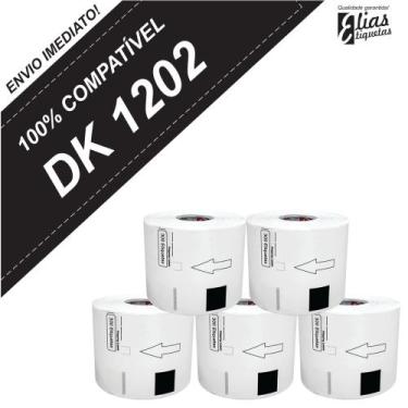 Imagem de 10 Rolos Dk 1202 - Etiqueta Compatível Dk 1202 - ELIAS ETIQUETAS