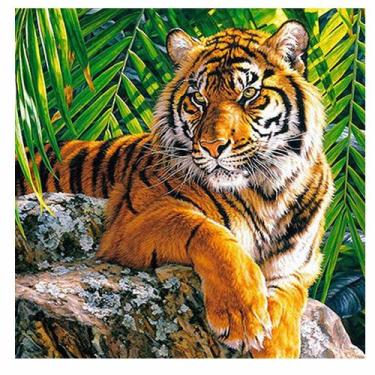 Imagem de Artesanato Pintura Com Diamante Diy 25X25 - TIGRE HGX218 - PPSHOP