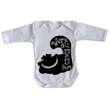 Imagem de body nenê criança roupa bebê manga longa Gato Cat preto - Empório Dutr