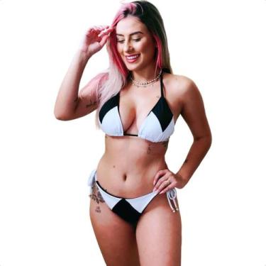 Imagem de Biquíni Cortininha Semi Fio Dental Bojo Feminino Neon Praia Asa Delta 