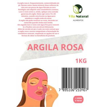Imagem de Argila Rosa 1Kg -  Vila Natural - Vila Natural 
