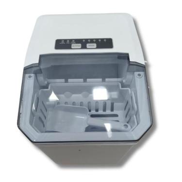 Imagem de Maquina De Gelo Compacta Cesta Gelo Armazenagem Cubos Gelo Painel Cont