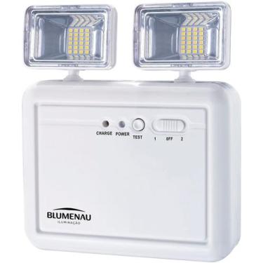 Imagem de Luminária de Emergência Blumenau Bloco Autônomo Led 2 Faróis 5W Bivolt