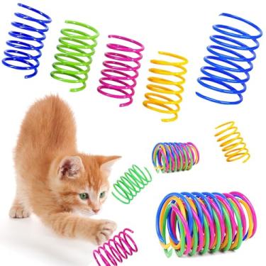 Imagem de Brinquedos de mola para gatos, brinquedos de gatinho de bobina saltitante para gatos internos e duráveis brinquedos interativos para gatos divertidos e elásticos para entretenimento