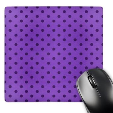 Imagem de 3dRose LLC Mouse pad de 20,3 x 20,6 x 0,63 cm com bolinhas roxas em um fundo roxo claro (mp_152239_1)