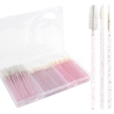 Imagem de 150 kits de ferramentas descartáveis para aplicadores de maquiagem, 50 varinhas de rímel descartáveis, 50 pincéis de delineador, 50 pincéis aplicadores de batom para maquiadores (estilo 1)