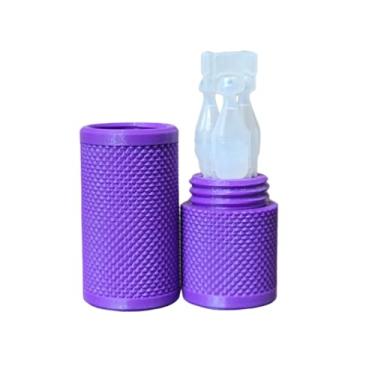 Imagem de Znet3D Suporte de frasco para colírio e estojo de transporte de viagem - segura três (3) frascos de uso único - tampa rosqueada, padrão serrilhado - Mantenha os frascos seguros e seguros durante a