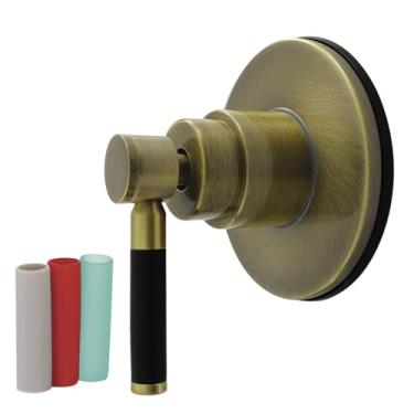 Imagem de Kingston Brass KS4033DKL Kaiser Válvula de desvio de seis vias de manípulo único com kit de acabamento, latão antigo