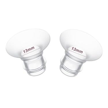 Imagem de JIMOWANG 2Pcs Flange Inserts 13Mm para Tamanho de Mamilo de 9Mm-11Mm, Serve para Momcozy S12 Pro/S9 Pro/M5,S9/S12/S19/S21/S23,Elvie,Willow,Lansinoh,Medela,Spectra,Tsrete,Kmaier,Bomba Tira Leite Mommed