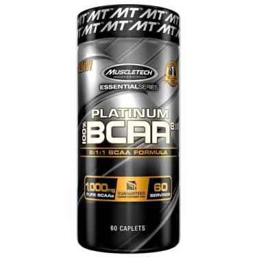 Imagem de Bcaa platinum 60 tabletes - muscletech, SEM SABOR, 60 TABLETES