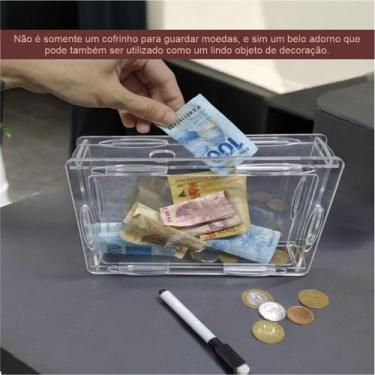 Imagem de Cofre caixa Dinheiro Wood box Japones KAKEBO DESAFIO ACRILIC - INDÚSTR