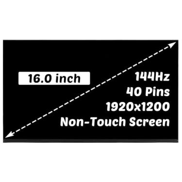 Imagem de Substituição para Lenovo Legion Slim 5 16APH8 16IRH8 Tipo 82Y9 82YA 83D6 para LOQ 16APH8 16IRH8 Tipo 82XU 82XW 1920x1200 40.6 cm 40 Pinos 144Hz Painel de tela LCD LED (para tela não sensível ao toque