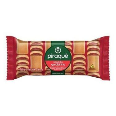 Imagem de Kit C/10 Unidades Biscoito Roladinho Goiabinha Piraquê 75g