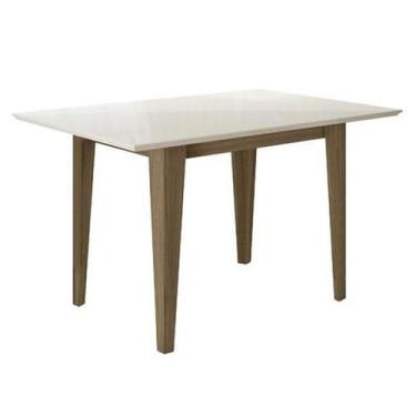 Imagem de Mesa de Jantar Kate 120cm Carvalho Off White - Poliman - Poliman Móvei