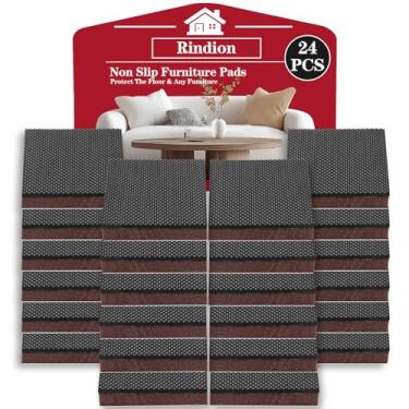 Imagem de Rindion 24Pcs Almofadas Antiderrapantes Para Móveis, Almofadas Premium Para Móveis De 2”, Almofadas Antiderrapantes Para Móveis, Pés De Borracha Autoadesivos Para Móveis, Proteja Seus Pisos E Móveis