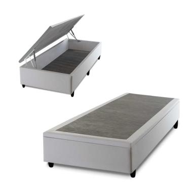 Imagem de Base Box Baú Branco Solteiro 88x188x45 - King House