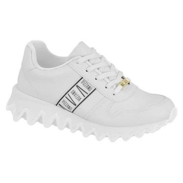 Imagem de Tenis casual feminino vizzano 1451101, Branco, Branco, Cinza, Preto, 3
