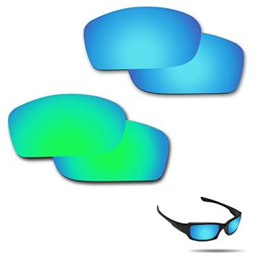 Imagem de Fiskr Lentes de reposição anti-água salgada para óculos de sol Oakley Fives Squared