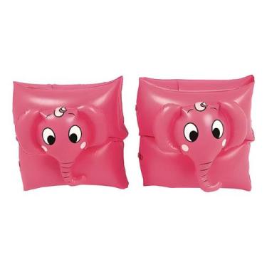 Imagem de Boia De Braço Inflável Infantil Criança Kids Elefante Rosa Resistente 
