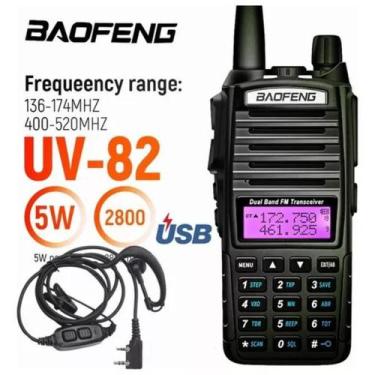 Imagem de Rádios walkie talkie Baofeng UV82 UHF/VHF 128 canais, 8 km - Radio Com
