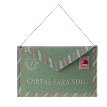 Imagem de Cartinha envelope natalino cartas para noel verde rosa 20CM