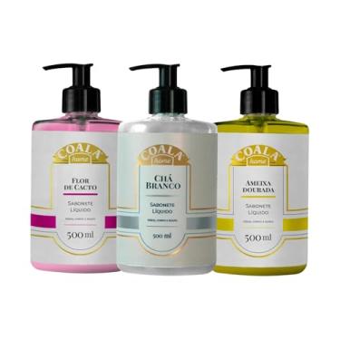 Imagem de Kit de Sabonetes Líquidos Coala - Chá Branco, Ameixa Dourada e Flor de Cacto 3 Frascos de 500ml