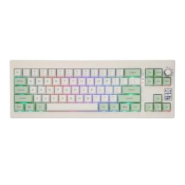 Imagem de Teclado Mecânico Epomake Shadow-X - 70% Layout Compacto, Tela LCD, Switch Gateron Hot-Swap, RGB, Bluetooth 5.1/2.4Ghz/USB-C, PBT, Bateria 3000mAh,Win/Mac - Presente Premium para Gamers e Profissionais