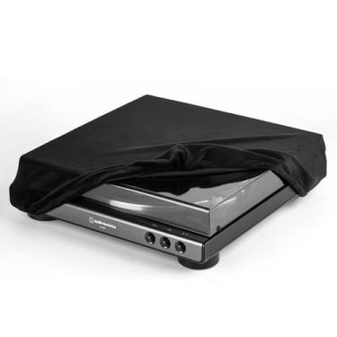 Imagem de Capa protetora de áudio de tecido elástico macio adequada para Audio-Technica AT-LP60XBT-BK Capa protetora de alto-falante preta