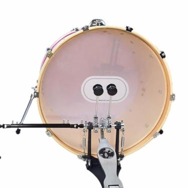 Imagem de Patch de Bumbo, Condutividade Sonora, PET Conservação Versátil do Tambor para Ambos Os Batedores Almofadas Antiabrasão Com Adesivo Removível, Protege contra Danos por Fricção