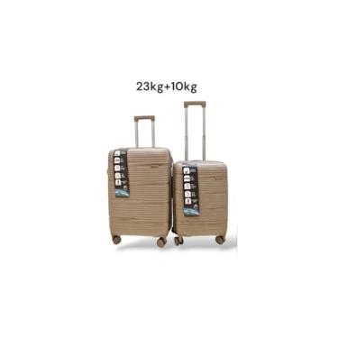 Imagem de Kit Mala de Viagem para 23Kg+10Kg Polipropileno Central (CAQUI)