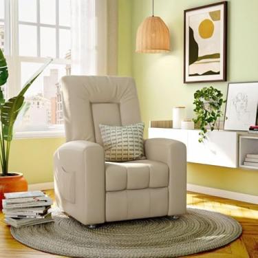 Imagem de Poltrona Reclinável Gaia Corino Bege