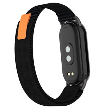 Imagem de Pulseiras NSmart em Nylon compatíveis com MI BAND 3 / MI BAND 4 / MI BAND 5 / MI BAND 6 / MI BAND 7 / MI BAND 8 - Nandos-Store (MI BAND 9, Preto Trail)