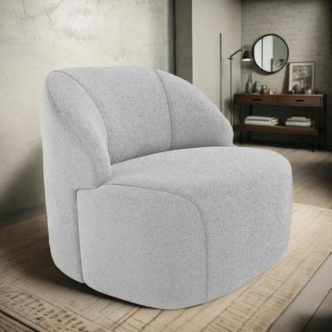 Imagem de Poltrona Organica Decorativa Eloa Boucle Prata - Londrilar