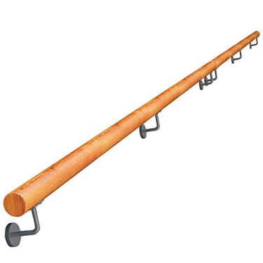 Imagem de MTYLX Corrimões, corrimão de segurança, corrimão de escada de madeira maciça antiderrapante, barra de passagem de parede interna, jardim de infância, vila, corredor de idosos, madeira, 30 cm, 30 cm