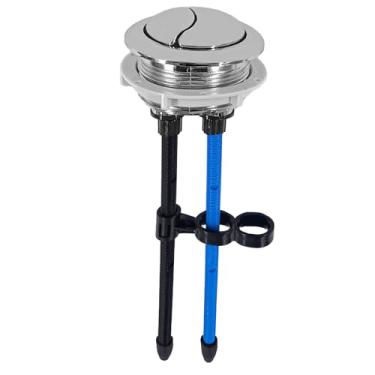 Imagem de Dogxiong 48 mm/1,86 pol. Botão de descarga duplo de vaso sanitário botão de vaso sanitário botão de descarga substituição com diâmetro de rosca, comprimento até 7,87 polegadas/20 cm