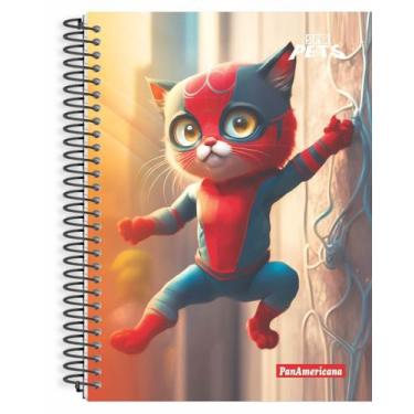 Imagem de Caderno Espiral Capa Dura 10 Matérias 160 Folhas Super Pets - PanAmeri
