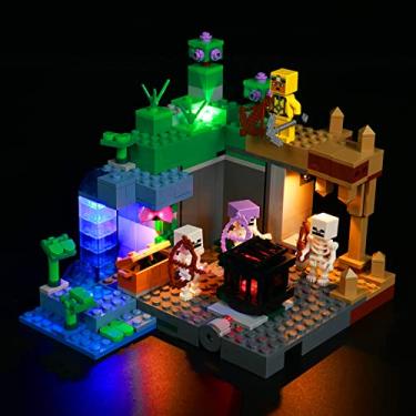 Imagem de BrickBling Light Kit for Lego Minecraft The Skeleton Dungeon 21189, Minecraft Lego Dungeon LED Lighting Compatible with Lego 21189 (No Lego, Only Lights)