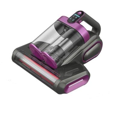 Imagem de THBYQK Aspirador de cama, aspirador de pó de colchão sem fio com ventosa dupla de 16 Kpa com tela ultrassônica e LED, rolo de escova de 18000 RPM/mínimo, aspirador sem fio para pelos de animais de