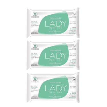 Imagem de Kit C3 Lenço Umedecidos Íntimos Clean  Lady Personalidade - Eurofral I