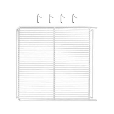 Imagem de Kit - 1 Prateleira Grade Branca Visa Vn50 Vb52 Vf50 + 4 Ganchos Suporte - Metalfrio